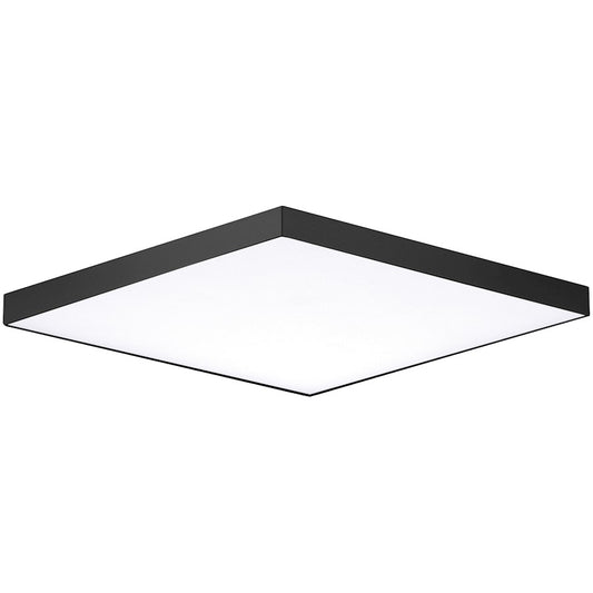 Maxim Lighting Trim 15.5" Square LED Flush Mount 3000K, Black/White - 57675WTBK