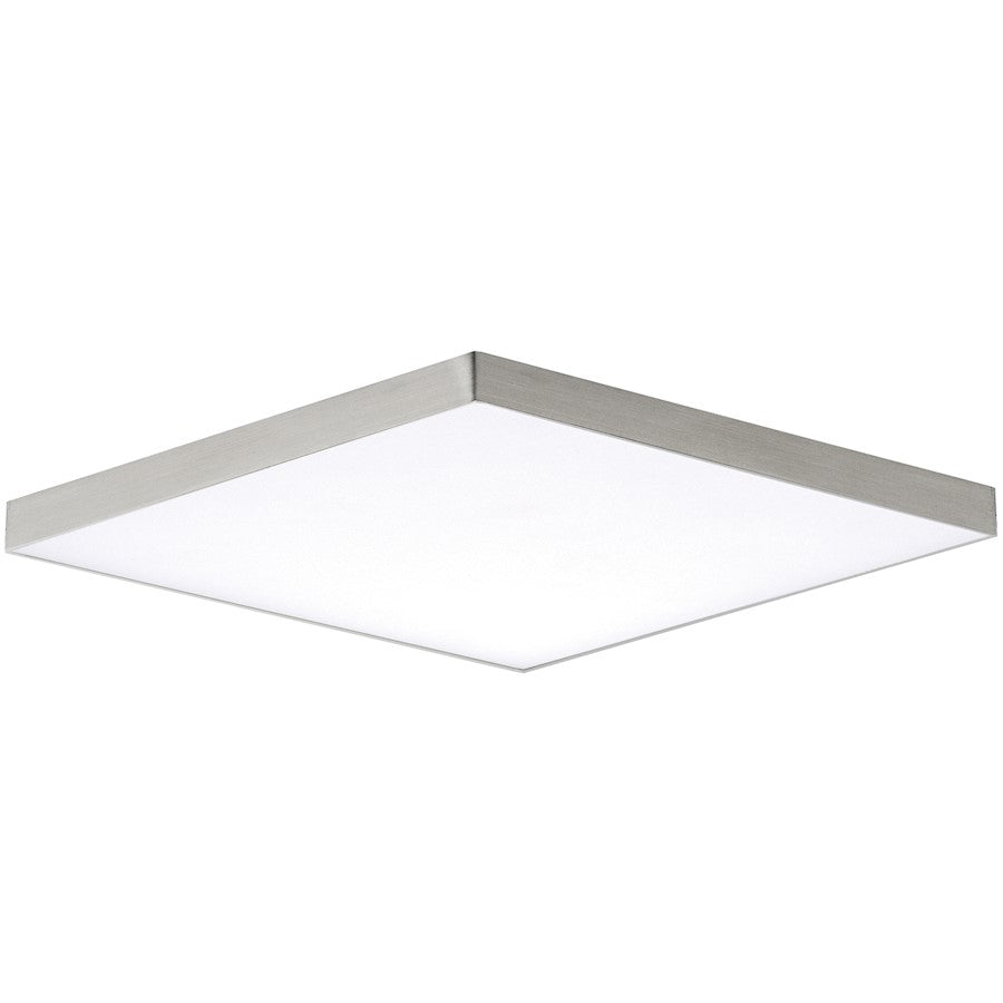 Maxim Lighting Trim 15.5" Square LED Flush Mount 3000K, Nickel/White - 57675WTSN