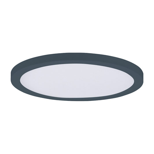 Maxim Lighting Chip 9" 18W Round LED Flush Mount, Black/White - 57694WTBK