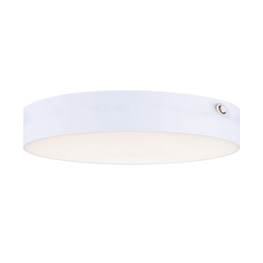 Maxim Lighting Trim 1 Light Flush Mount/7" Round 0-10V, White/White - 57892WTWT