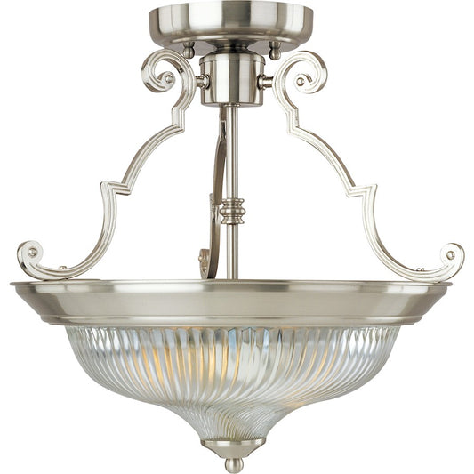 Maxim Lighting 2-Light Semi-Flush Mount, Satin Nickel