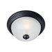 Maxim Lighting Essentials 584X 13.5" 2-Light Flush, Black/Frosted - 5841FTBK