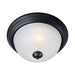 Maxim Lighting Essentials 584X 15.5" 3-Light Flush, Black/Frosted - 5842FTBK