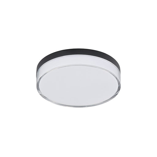 Maxim Lighting Edge 1Lt 7" LED Flush Mount, Black/Clear/Frosted - 59762CLFTBK