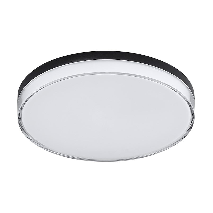 Maxim Lighting Edge 1Lt 11" LED Flush Mount, Black/Clear/Frosted - 59764CLFTBK