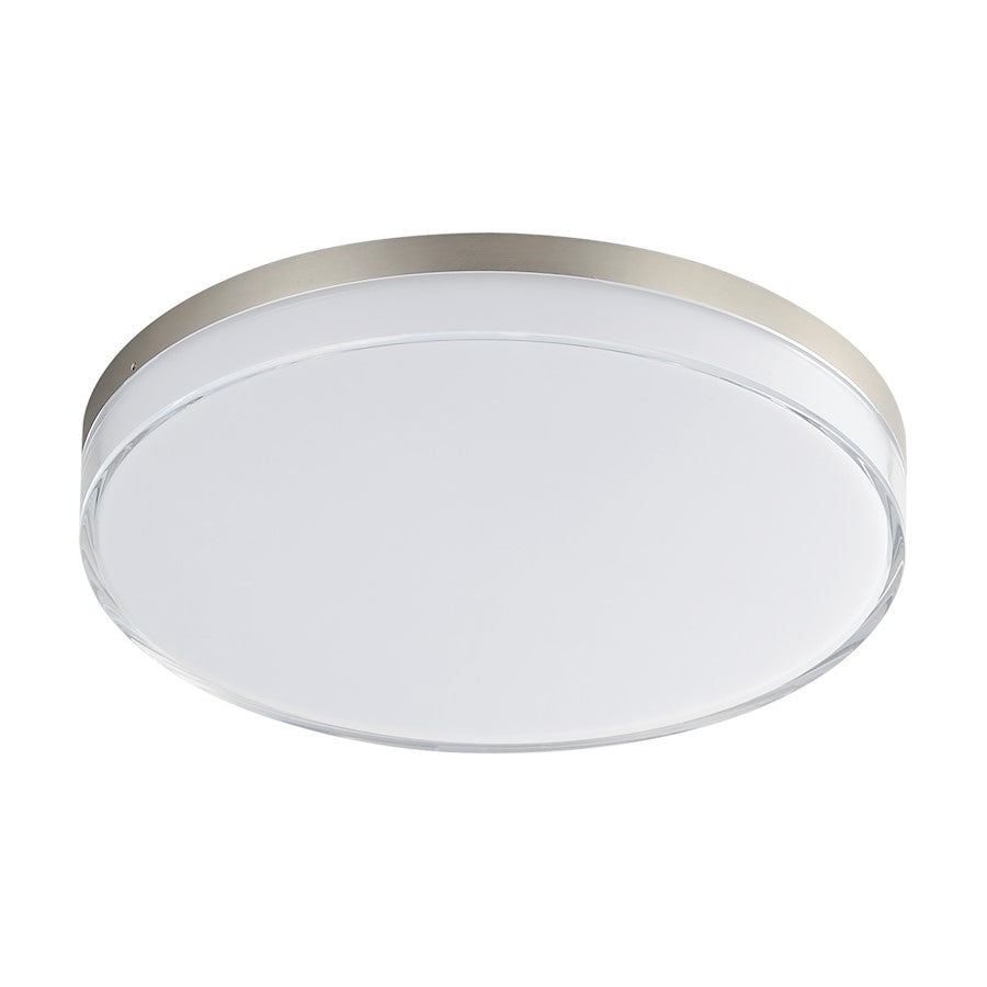 Maxim Lighting Edge 1Lt 11" LED Flush Mount, Nickel/Clear/Frosted - 59764CLFTSN