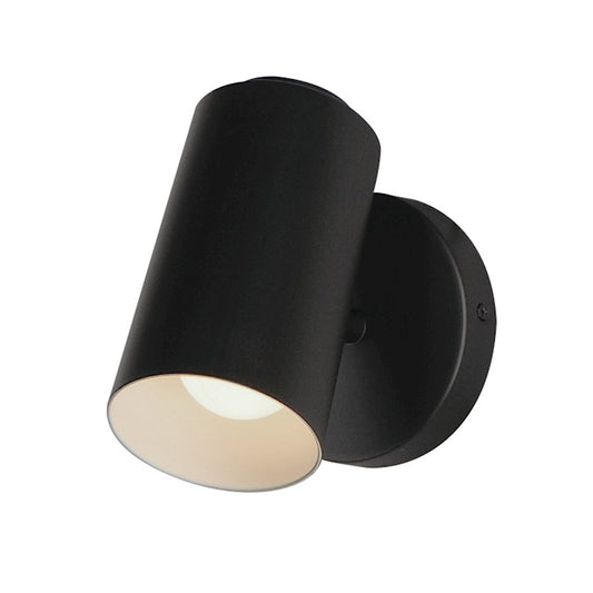 Maxim Lighting Spot Light 1 Light Outdoor Cylinder Wall Mount, Black - 62001BK