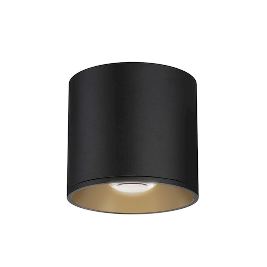 Maxim Lighting Stout 1 Light Flush Mount/Round 120-277V , Black - 86212BK