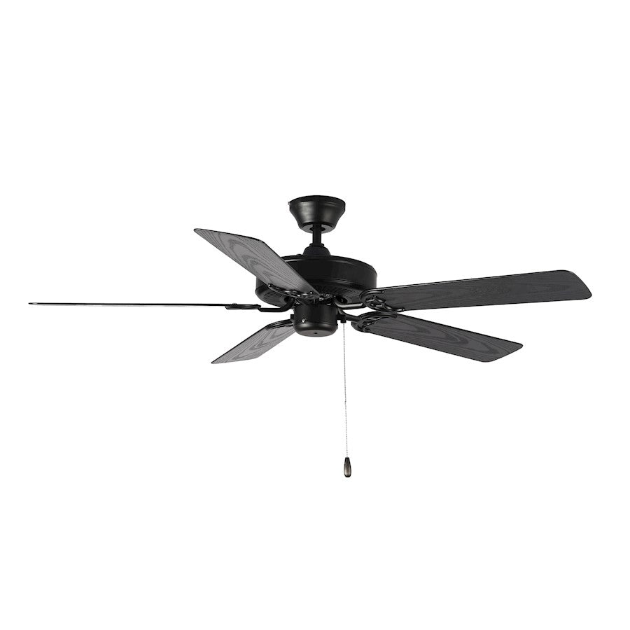 Maxim Lighting Basic-Max 52" Ceiling Fan Black/Walnut Blades, Black - 89905BKWP