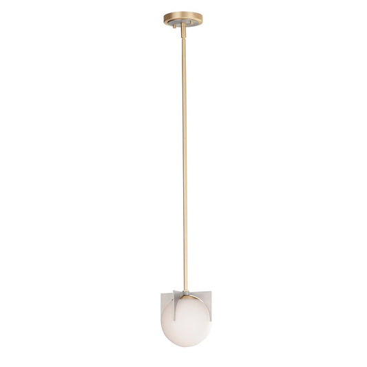 1 Light Mini Pendant, Satin Brass