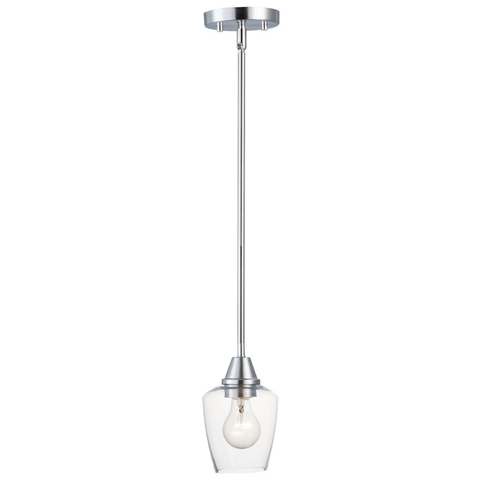 Maxim Lighting Goblet 1-Light Mini Pendant, LED Bulb, SN/Clear - 96120CLSN-BUL