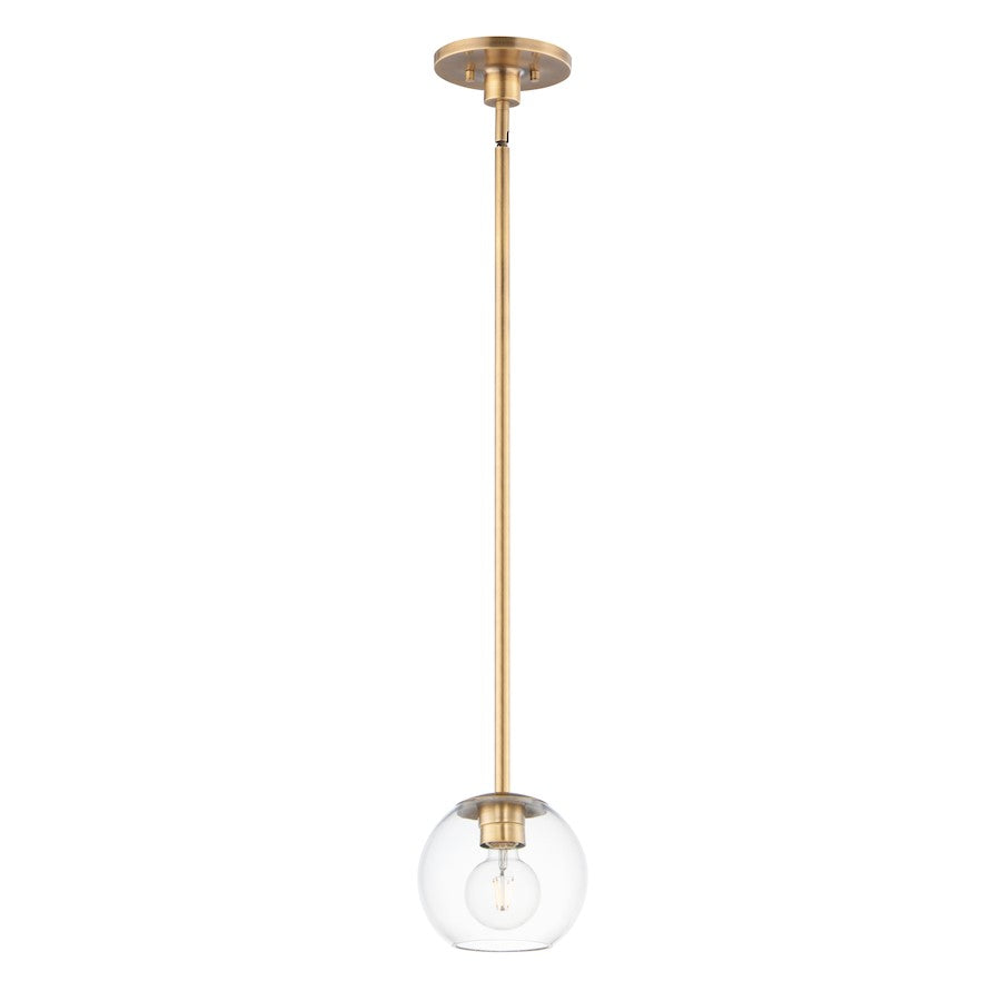 1 Light Mini Pendant, Natural Aged Brass