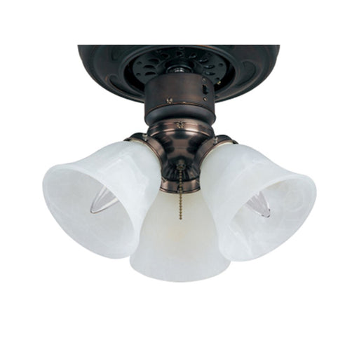 Maxim Lighting 12" 3-Light Ceiling Fan Light Kit, Bronze/Frosted - FKT207FTOI