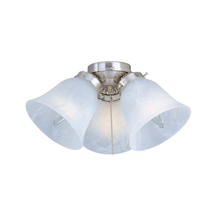 Maxim Lighting 12" 3-Light Ceiling Fan Light Kit, Nickel/Frosted - FKT207FTSN
