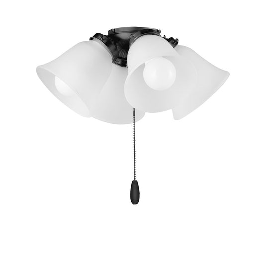 Maxim Lighting 4 Light Ceiling Fan Light Kit, Black/Frosted - FKT210FTBK