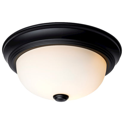 Nuvo Lighting Flush Mount, Matte Black/Opal