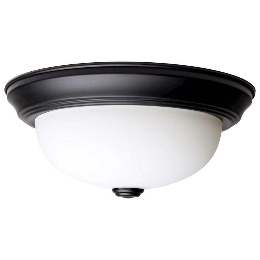 Nuvo Lighting Flush Mount, Matte Black/Opal