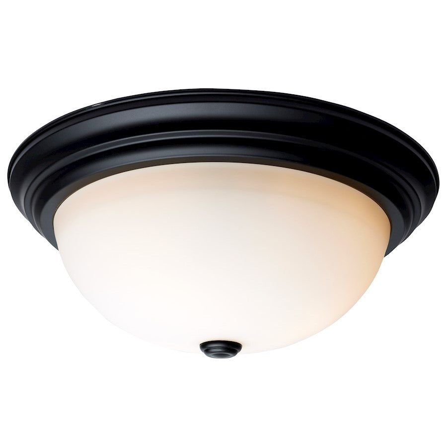 Nuvo Lighting Flush Mount, Matte Black/Opal