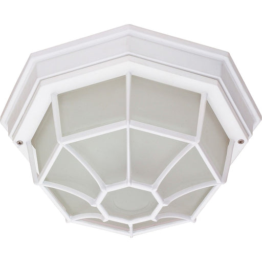 Nuvo Lighting 1 Light 12" Ceiling Spider Cage Fixture, White, Frost - 60-3450