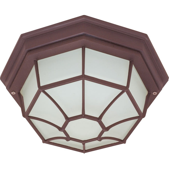 Nuvo Lighting 1-LT 12" Ceiling Spider Cage Fixture, Old Bronze, Frost - 60-3451