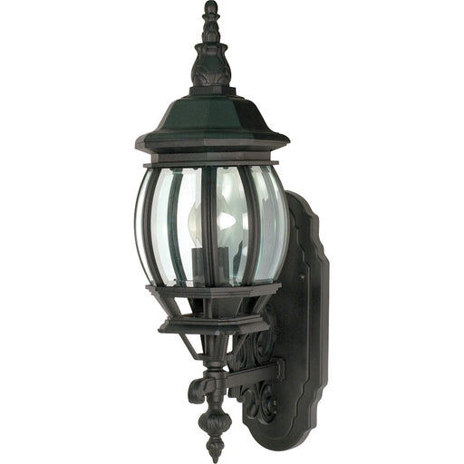 Nuvo Lighting Central Park 1 Light 20" Wall Lantern, Beveled/Black - 60-3469