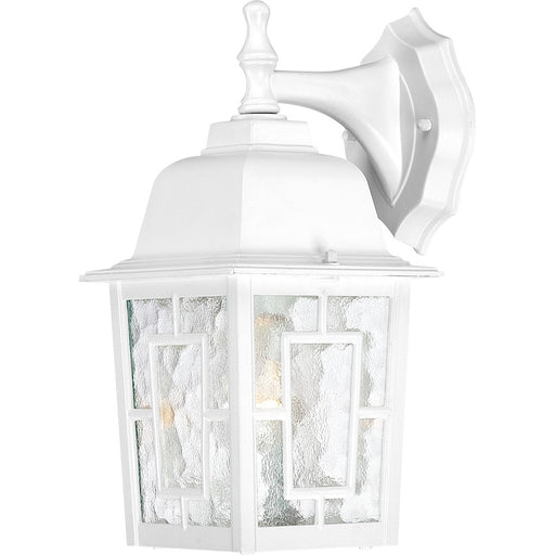 Nuvo Lighting Banyan 1 Light 12" Outdoor Wall, Clear Water, White - 60-3484