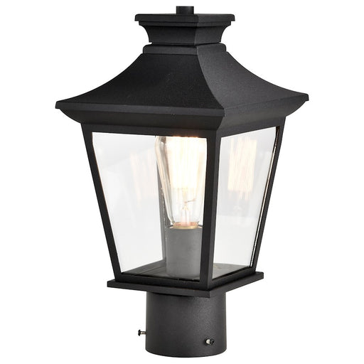 Nuvo Lighting Jasper 1 Light Outdoor Post Lantern, Black/Clear - 60-5745
