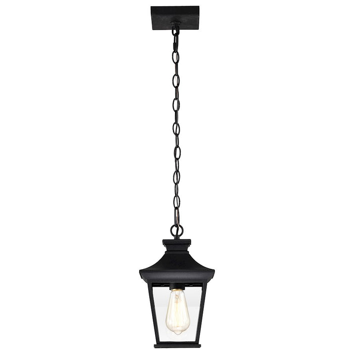Nuvo Lighting Jasper 1 Light Outdoor Hanging Lantern, Black /Clear