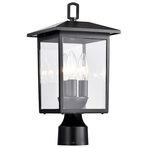 Nuvo Lighting Jamesport 3 Light Outdoor Post Lantern, Black/Clear - 60-5932