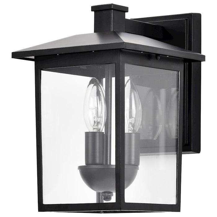 Nuvo Lighting Jamesport 3 Light Outdoor Small Wall Lantern, Bk/Clear