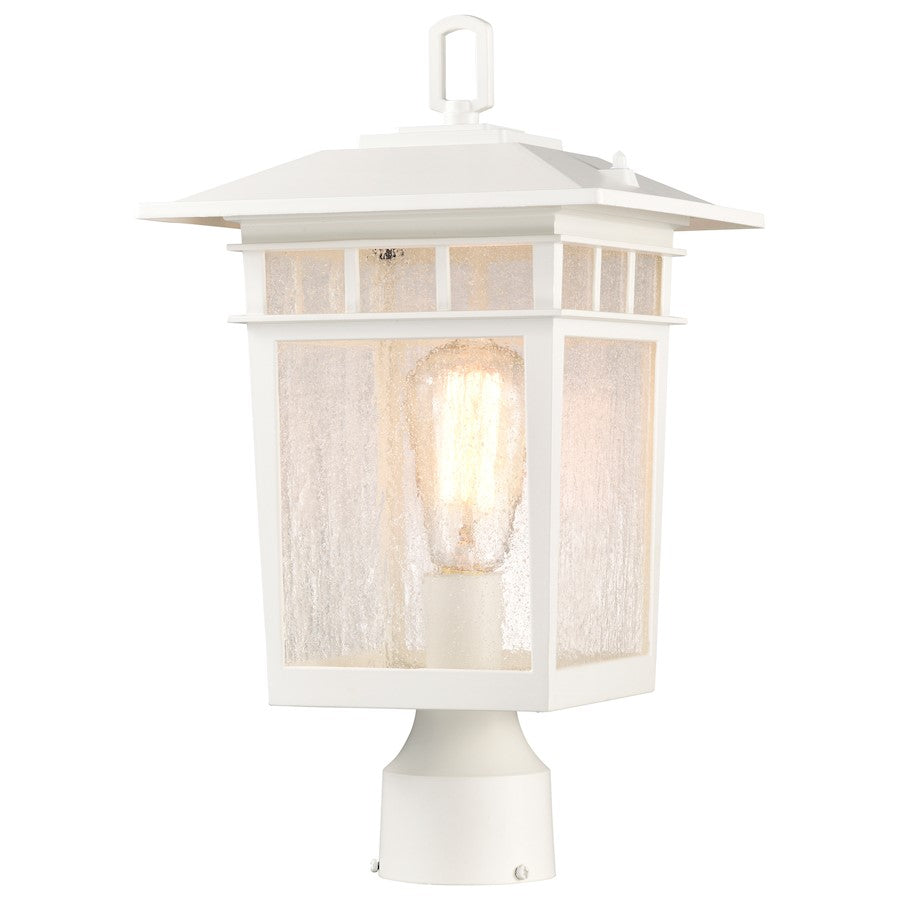 Nuvo Lighting Cove Neck 1 Lt Outdoor Large Post Lantern, White/Seeded - 60-5951