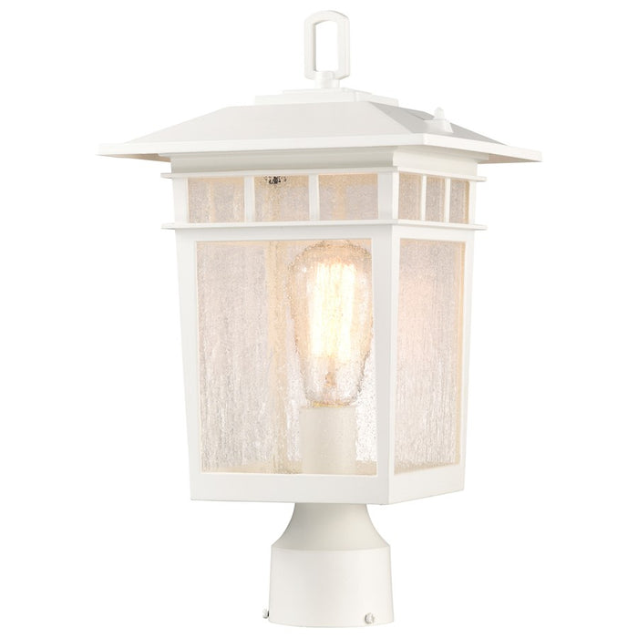 Nuvo Lighting Cove Neck 1 Lt Outdoor Large Post Lantern, White/Seeded - 60-5951