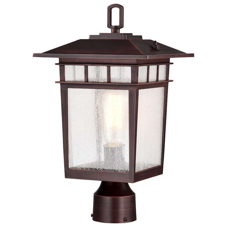 Nuvo Lighting Cove Neck 1 Lt Outdoor Large Post Lantern, Bronze/Seeded - 60-5952