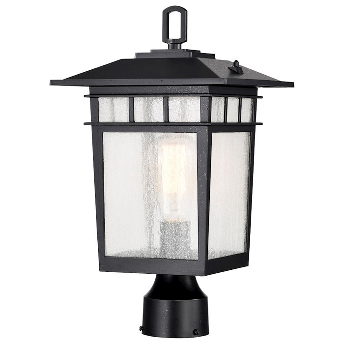 Nuvo Lighting Cove Neck 1 Lt Outdoor Large Post Lantern, Black/Seeded - 60-5953