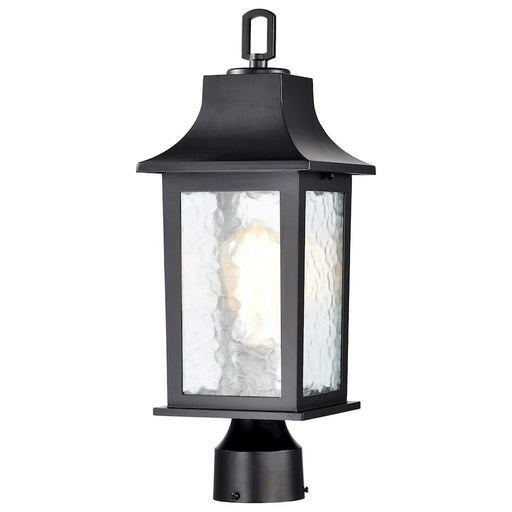 Nuvo Lighting Stillwell 1 Light Outdoor Post Lantern, Black/Water - 60-5957