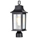 Nuvo Lighting Stillwell 1 Light Outdoor Post Lantern, Black/Water - 60-5957