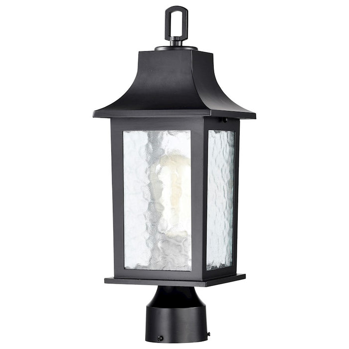 Nuvo Lighting Stillwell 1 Light Outdoor Post Lantern, Black/Water