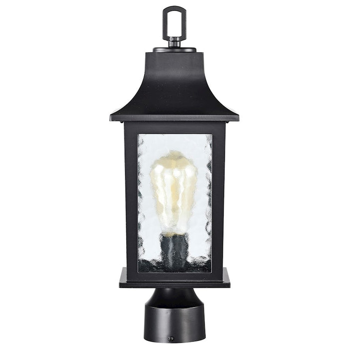 Nuvo Lighting Stillwell 1 Light Outdoor Post Lantern, Black/Water