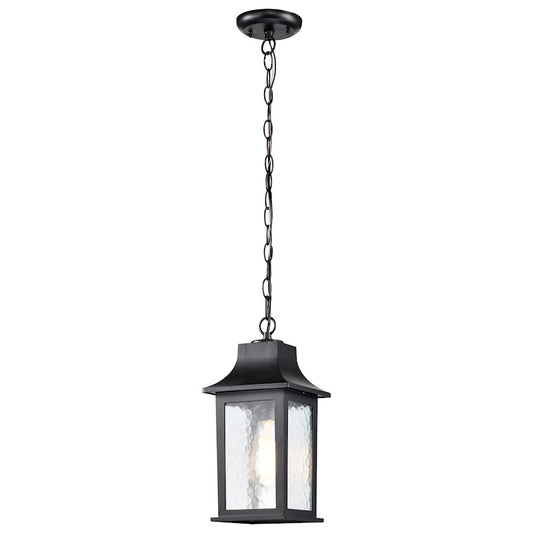 Nuvo Lighting Stillwell 1 Light Outdoor Hanging Lantern, Black/Water - 60-5958