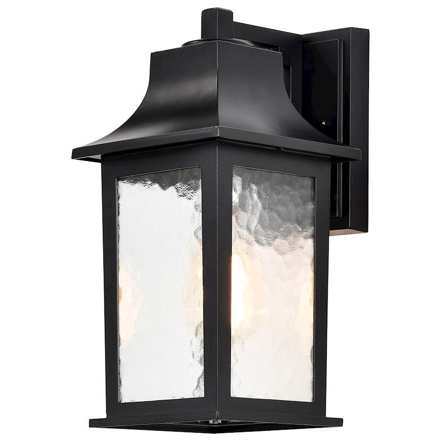 Nuvo Lighting Stillwell 1 Light Outdoor Small Wall Lantern, BK/Water - 60-5959