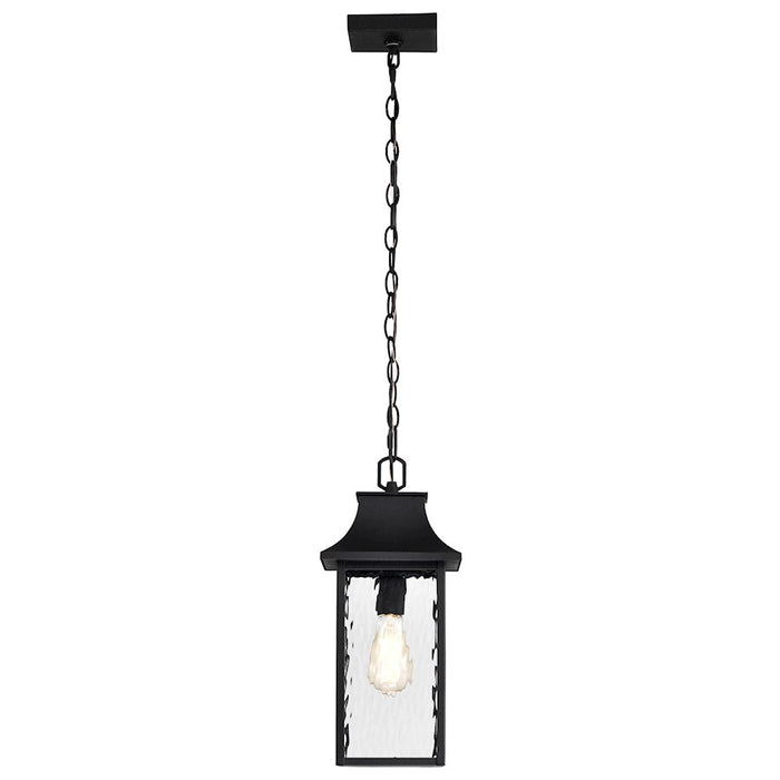Nuvo Lighting Austen 1 Light Outdoor Hanging Lantern, Black/Water
