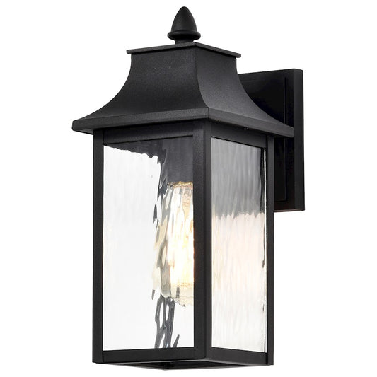 Nuvo Lighting Austen 1 Lt Outdoor Small Wall Lantern, Black/Water - 60-5997