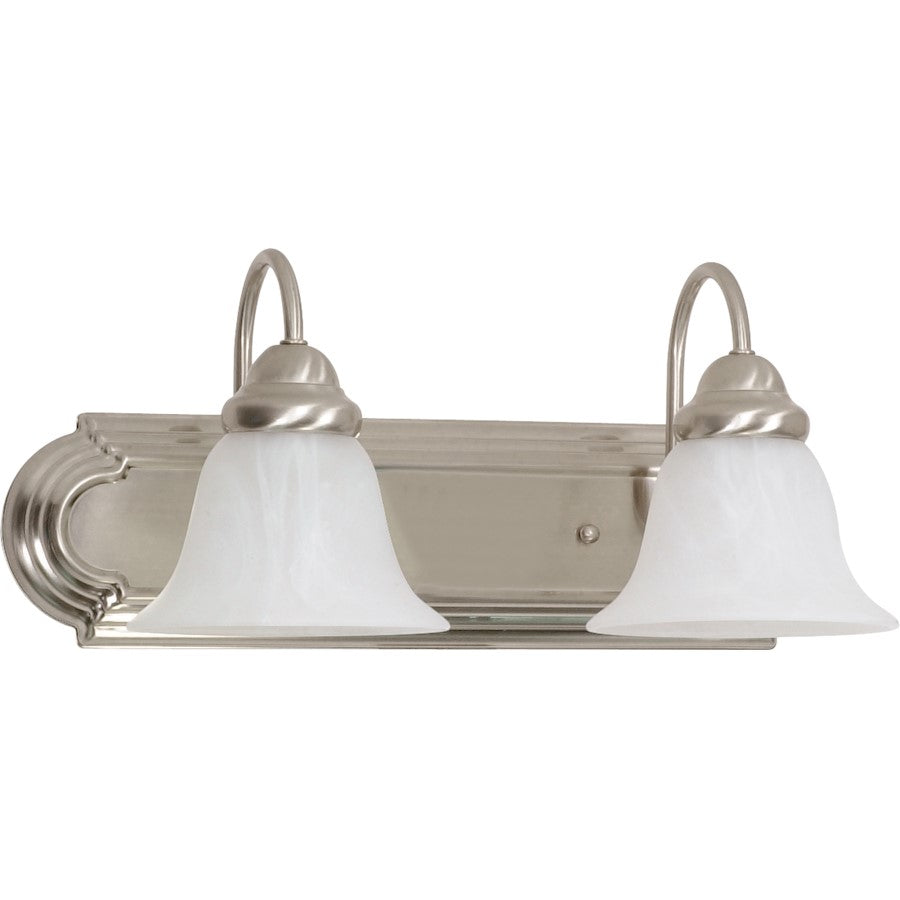 Nuvo Lighting Ballerina 2 Light 18" Vanity, Alabaster Bell Shades - 60-6074