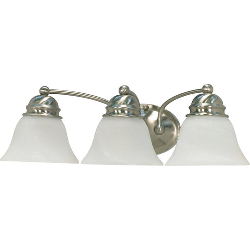 Nuvo Lighting Empire 3 Light 21" Vanity, Alabaster Glass Bell Shades - 60-6079