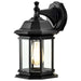 Nuvo Lighting Hopkins 1 Light Outdoor Large Wall Lantern, Black/Clear - 60-6118