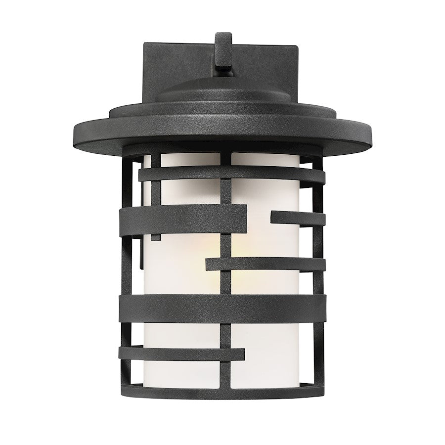 Nuvo Lighting Lansing 1 Light 12" Wall Lantern, Etched/Textured Black - 60-6402