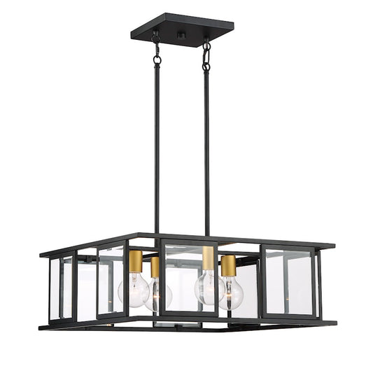 Nuvo Lighting Payne 4 Light Pendant, Beveled/Midnight Bronze - 60-6414