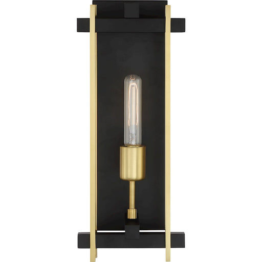 Nuvo Lighting Marion 1 Light Sconce Aged Bonze, Natural Brass Accents - 60-6521