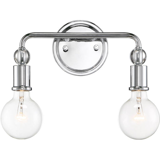 Nuvo Lighting Bounce 2 Light Vanity, Crystal Accent Polished Nickel - 60-6562