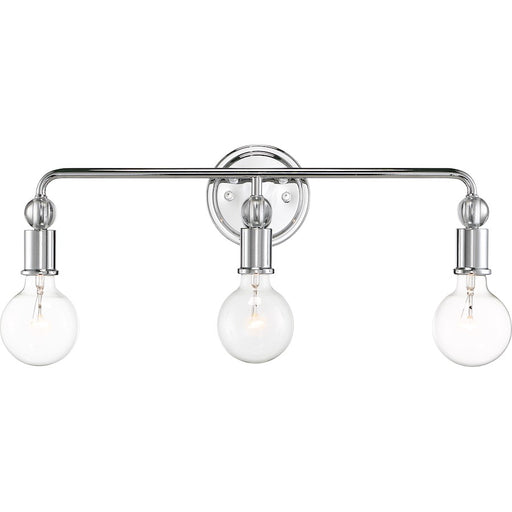 Nuvo Lighting Bounce 3 Light Vanity, Crystal Accent Polished Nickel - 60-6563